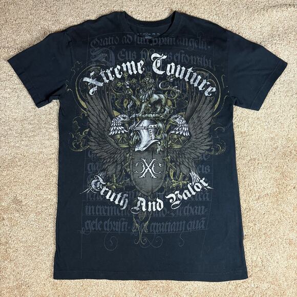 Xtreme Couture Truth And Balor Black T Shirt Men’s Sz L Preowned - Picture 1 of 4